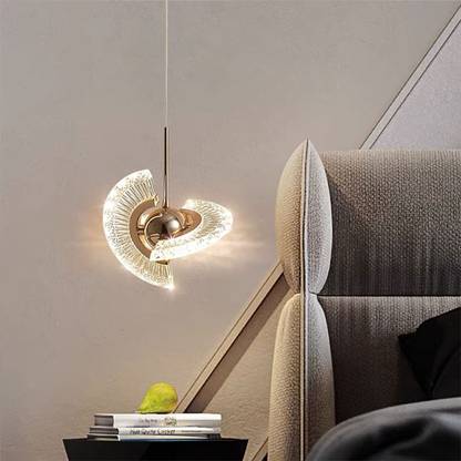 Blissbells Led Gold Twistable Crystal Hanging Pendant Ceiling Lamp Ceiling Light Ceiling Lamp
