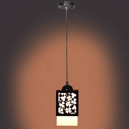 Gojeeva Wooden Hanging Lamp Without Bulb(Pack of 1) Pendants Ceiling Lamp