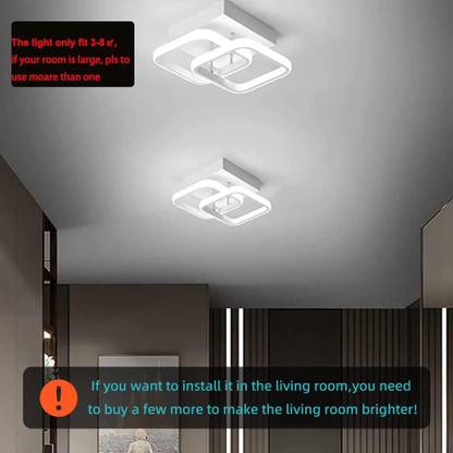 ELEPHANTBOAT Modern LED Ceiling Light Acrylic Minimalism Square for Bedroom Kitchen Hallway Surface Ceiling Light Ceiling Lamp