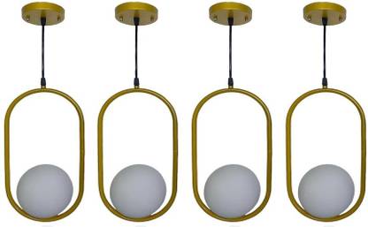 Areezo AREEZO HL CAPULE STYLE GOLD COLOUR WITHOUT BULB (PACK OF 4) Pendant Lamp Ceiling Lamp