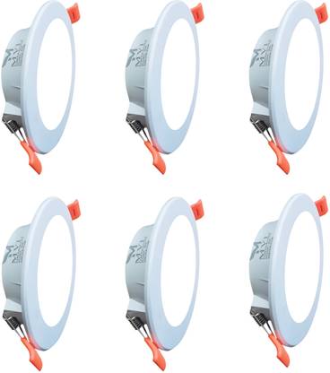 MVL Maxa 10-Watts Round Led Panel Conceal Down Pack of 6 Ceiling Light Ceiling Lamp