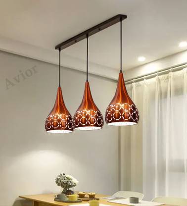 Cruv Ceiling Hanging Pendant Light for Living Room (Linear Base) Pendant Lamp Ceiling Lamp