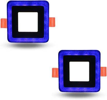 D'Mak D'MAK JellY '8 watt Square Side blue 4D Led panel light pack of D'MAK JellY '8 watt Square Side blue 4D Led panel light pack of {2} Recessed Ceiling Lamp