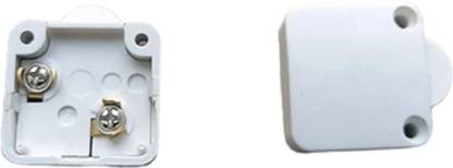 OTSLights White Push Button Wardrobe ON/Off Cabinet Door Light Control Switch (Pack of 2) Recessed Ceiling Lamp