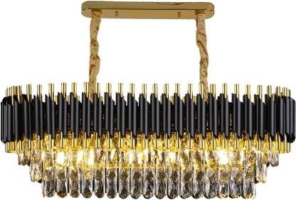 Aphrodite crystal Black glod polish metal 600-300mm chandelier hanging ceiling jhoomer Chandelier Ceiling Lamp