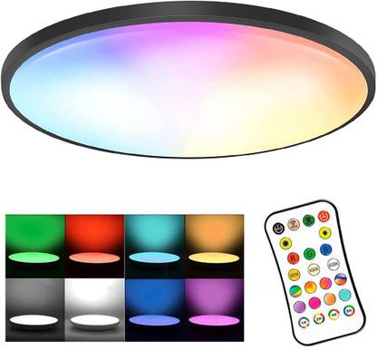 ELEPHANTBOAT 24W Smart RGBCW 3000K-6500K LED Ceiling Light, Room Decor Ambient Light Pendant Lamp Ceiling Lamp