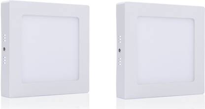 Homes Decor 12 watt Square Led Surface Mounted (No False Ceiling Required) Pack Of 2 Recessed Ceiling Lamp