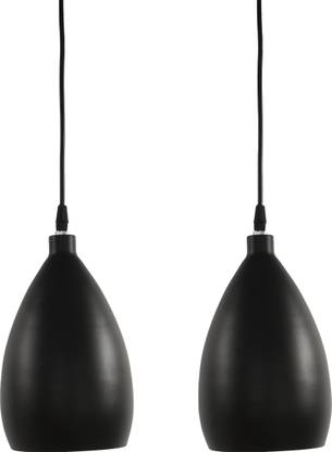 BENE BENE Zomba Hanging Light MS 16 cm, (Black, Pack of 2 Pc) Pendants Ceiling Lamp