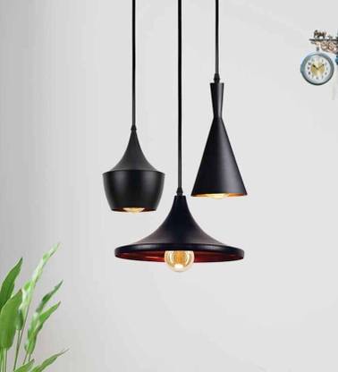 DENICRAAS DENICRAAS Light House Hanging Pendant Light Lamp (Black Golden) (Bub included) Chandelier Ceiling Lamp