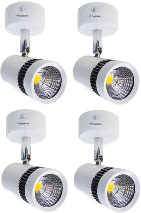 Hybrix LED Wall/Ceiling Surface Spot Light (9 WATT)Adjustable Focus Light, 4 Cool White Track Light Ceiling Lamp
