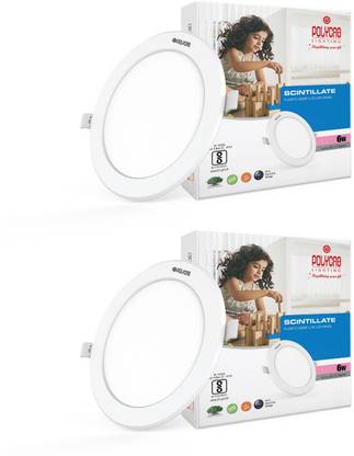 Polycab 6W LED Panel Light Scintillate Edge Slim Ceiling Light Ceiling Lamp