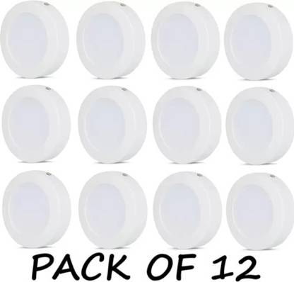 Brightstar LED 12W CBL Round Surface Down Light White Pack of 12 Recessed Ceiling Lamp