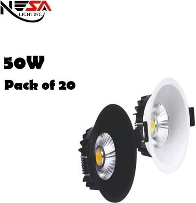 NESA COB Light LED Ceiling Cabinet Flush Mount Recessed Light Fixture 50W 20 Pack Ceiling Light Ceiling Lamp