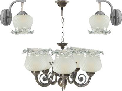 VAGalleryKing Matching Glass Wall Light With Chandelier Combo Pack In Home Décor Light Chandelier Ceiling Lamp
