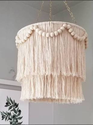 RAS Handmade Off white Boho Chandelier For Home Decor (Size - 10 -15 in) Chandelier Ceiling Lamp