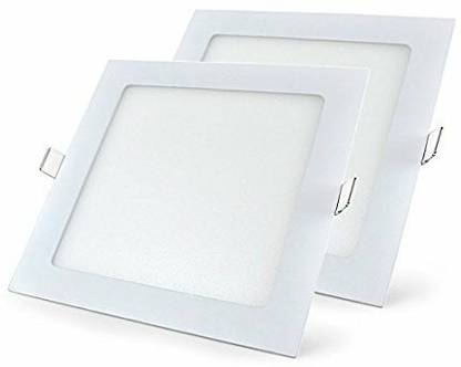 JARD ENTERPRISE 12 Watt 5 Inch LED Panel Light Square and Conceal White Colour Pack of 02 Ceiling Light Ceiling Lamp