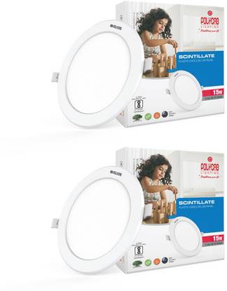 Polycab 15W LED Panel Light Scintillate Edge Slim Ceiling Light Ceiling Lamp