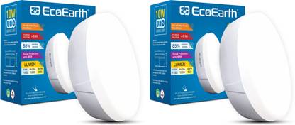 ECOEARTH UNO |10W| LED Surface Down Light| Cool White |Pack of 2 Ceiling Light Ceiling Lamp