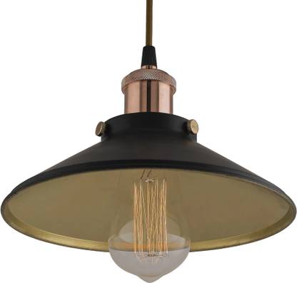 Homesake Single Black Cone Pendant with Rose Gold Holder, E27, Modern Nordic Hanging Ceiling Light Pendant Lamp Ceiling Lamp