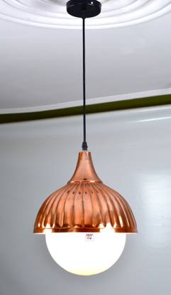 Prop It Up British Style Industrial Look Copper Finished White Glob Shaped Pendant Lamp Ceiling Lamp