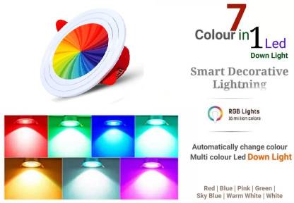 Brightstar 10W 7 Color in 1 Ceiling Light Recessed Ceiling Lamp