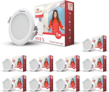 MURPHY LED 5W TRIMLESS Round (Cool White, Pack of 10) Recessed Ceiling Light Ceiling Lamp