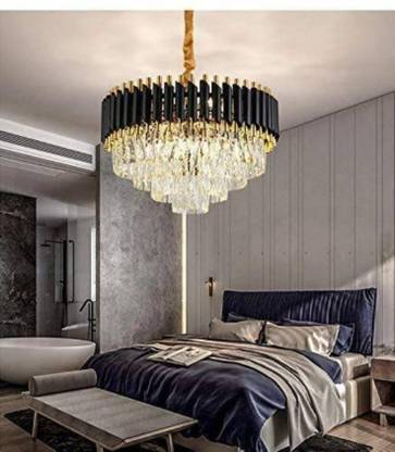 Gauti Trendy Design Crystal Chandelier Golden, Brown WIth Inbuilt LED, 800mm Chandelier Ceiling Lamp