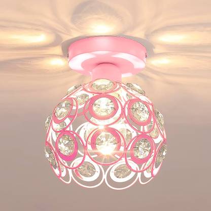 Decor City Decor City Modern Mini Chandelier Lamp, Semi-Flush Mount Pink Bulb Not Included Ceiling Light Ceiling Lamp