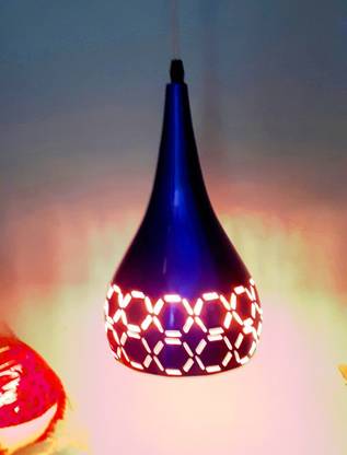 Cruv Premium Blue Aluminium Hanging Light with Round Base Pendant Lamp Ceiling Lamp