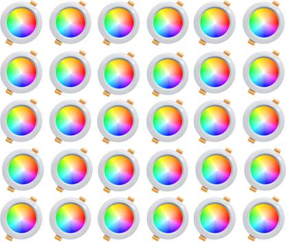 MVL 9W 3 colour in 1 Led Down light Red Blue Pink Pack of 30 Ceiling Light Ceiling Lamp