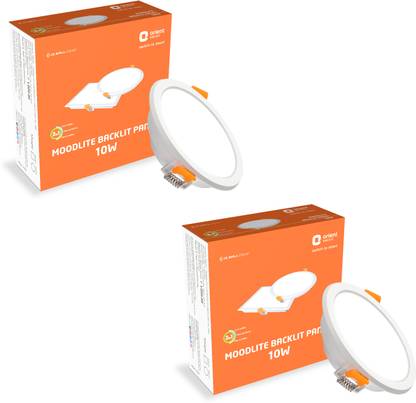 Orient Electric Moodlight Recess Panel 10W 3CCT, Color Changing - Pack of 2 Recessed Ceiling Lamp