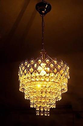 KARTAVYA TRADERS KB Traders Golden Ceiling Jhoomar/Chandelier light. Size 260 MM Chandelier Ceiling Lamp