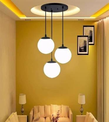 Energia 3 Milky Doom Hanging Luster Light Pendants Chandelier Ceiling Lamp