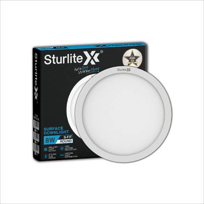 Sturlite S-FIT 8W Round LED Surface Light - (Pack of 1) Ceiling Light Ceiling Lamp