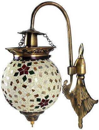 Chandni Décor Single Wall Light Mosaic Glass Globe Wall Bracket Mosaic Lamp Ceiling Light Ceiling Lamp