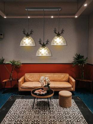 KINIS KIN-ZED PVC GLASS LINEAR THAALI Cluster Pendant Light Chandelier Ceiling Lamp