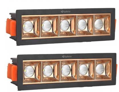 Hybrix LED Ceiling Square Laser Linear Spot Light (10Watt) Rose Gold, Natural White, 2 Spot Light Ceiling Lamp