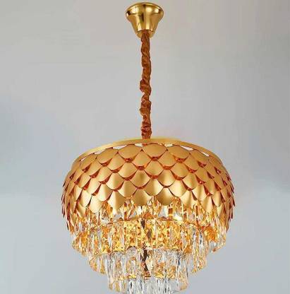 एफ्रोडाइट crystal Gold polish metal 400mm Pineapple chandelier hanging ceiling jhoomer झूमर  सीलिंग लैंप