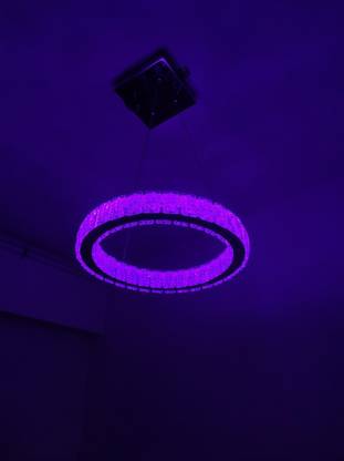 Discount4product Chandelier All Color Dimmable 14inch Ring Hanging Ceiling Light Chandelier Ceiling Lamp