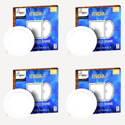 MIDAS ELECTRONICS Recessed LED Panel Light | Mood Light with 12W Output Recessed Ceiling Lamp
