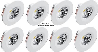 Nortek 3W Deep Junction Box Led Downlight with in-Built Driver led Conceal (Pack of 8) Ceiling Light Ceiling Lamp