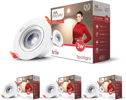 MURPHY LED 3W IRIS JUNCTION BOX (Warm White, Pack of 4) Recessed Ceiling Lamp