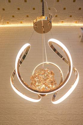 Swanart Modern LED Chandelier with Crystal Accent | Ceiling Light for Home Pendant Lamp Ceiling Lamp