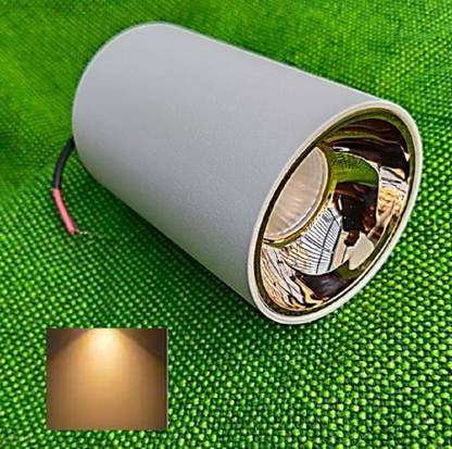 RADIANT LED COB Cylinder Surface Light White Body (Rose Reflector) (8Watt) (Warm White) Chandelier Ceiling Lamp