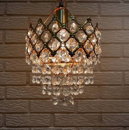 Shri Mahal Antiques Crystal Small Size Jhumar Ceiling Light For Living Room/Hall/Bed Room etc. Pendants Ceiling Lamp