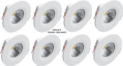 Nortek 3W Deep Junction Box Led with in-Built Driver led Conceal (Pack of 8) Ceiling Light Ceiling Lamp