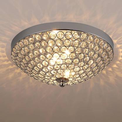 Kabhaveneshu Craft Crystal Chandelier Jhoomar Light LED Ceiling Modern Design Dome/Bowl Shaped Chandelier Ceiling Lamp