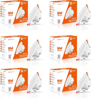 Orient Electric Downlighter 9W Pack of 6 Downlighter Ceiling Light Ceiling Lamp