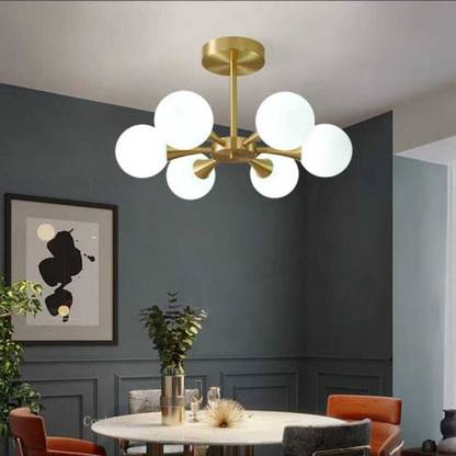 Brightlyt Low Height Ceiling lamp for Bedroom, Living Room, Restaurants, Cafe etc Chandelier Ceiling Lamp