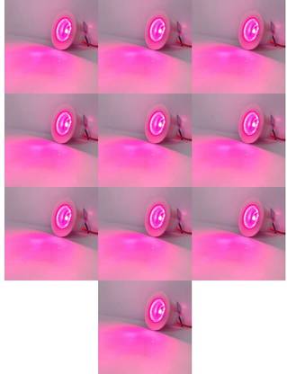 D'Mak 1 Watt LED COB/Spot Light/Button Light (Red) Square Driver Included Pack of 10 | 1w cob Light led || spot Lights for Home | Recessed Ceiling Light Ceiling Lamp